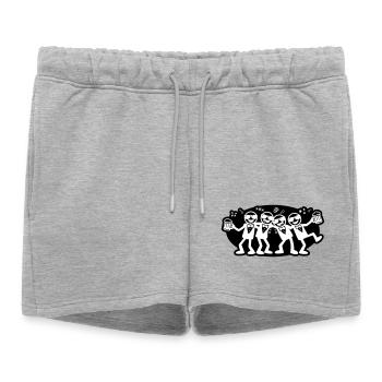 Bière du groupe d’amis du marié - Short de survêtement femme premium - gris chiné - Devant - AI Model Female 172 light (172cm)