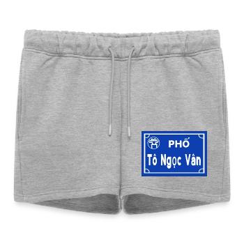 Hanoï - Short de survêtement femme premium - gris chiné - Devant - AI Model Female 172 light (172cm)