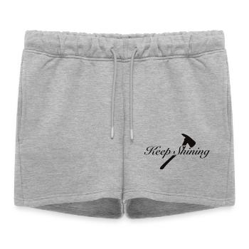 Continue de briller - Short de survêtement femme premium - gris chiné - Devant - AI Model Female 172 light (172cm)
