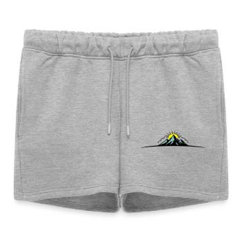 Montagnes Symboliques en plein air de Berge - Short de survêtement femme premium - gris chiné - Devant - AI Model Female 172 light (172cm)