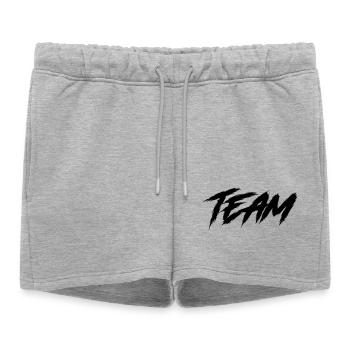 Équipe - Short de survêtement femme premium - gris chiné - Devant - AI Model Female 172 light (172cm)