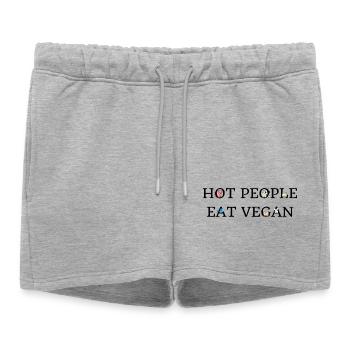 Les personnes sexy mangent végane - Short de survêtement femme premium - gris chiné - Devant - AI Model Female 172 light (172cm)