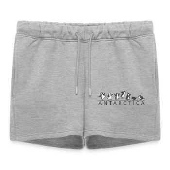 Vacances en famille en Antarctique : les manchots dans l’A - Short de survêtement femme premium - gris chiné - Devant - AI Model Female 172 light (172cm)