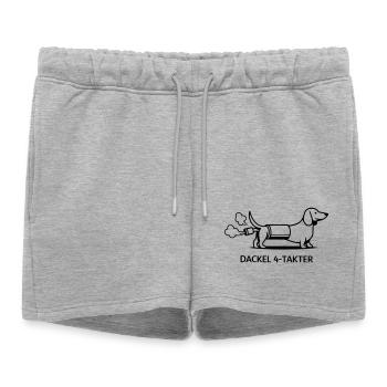 Teckel Quatre Temps - Short de survêtement femme premium - gris chiné - Devant - AI Model Female 172 light (172cm)