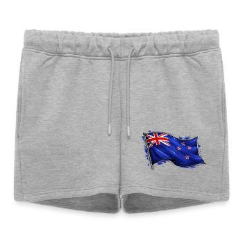 Drapeau néo-zélandais - Short de survêtement femme premium - gris chiné - Devant - AI Model Female 172 light (172cm)