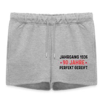 Millésime 1936 – 90 ans parfaitement maturé - Short de survêtement femme premium - gris chiné - Devant - AI Model Female 172 light (172cm)