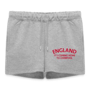 L’Angleterre Elle rentre à Liverpool - Short de survêtement femme premium - gris chiné - Devant - AI Model Female 172 light (172cm)