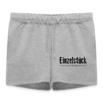 Pièce unique : peut contenir de petits défauts - Short de survêtement femme premium - gris chiné - Devant - AI Model Female 172 light (172cm)