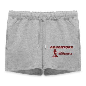AVENTURE D’ESCALADE - Short de survêtement femme premium - gris chiné - Devant - AI Model Female 172 light (172cm)