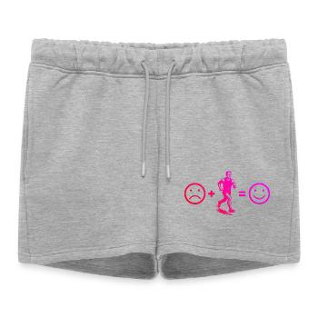 Thème récurrent puriste - Short de survêtement femme premium - gris chiné - Devant - AI Model Female 172 light (172cm)
