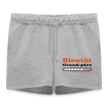 bientôt grand père  - Short de survêtement femme premium - gris chiné - Devant - AI Model Female 172 light (172cm)
