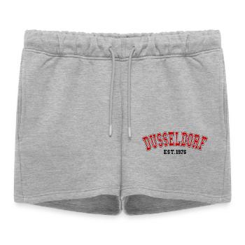 Düsseldorf fondée en 1976 - Short de survêtement femme premium - gris chiné - Devant - AI Model Female 172 light (172cm)