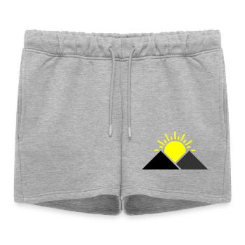 Paysage des montagnes Sun - Short de survêtement femme premium - gris chiné - Devant - AI Model Female 172 light (172cm)