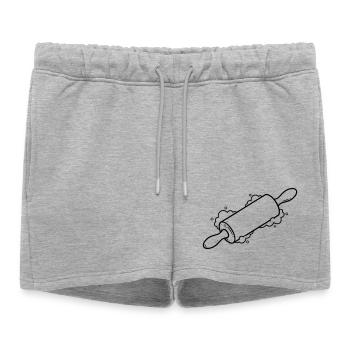 Contour de la farine de rouleau à pâtisserie - Short de survêtement femme premium - gris chiné - Devant - AI Model Female 172 light (172cm)