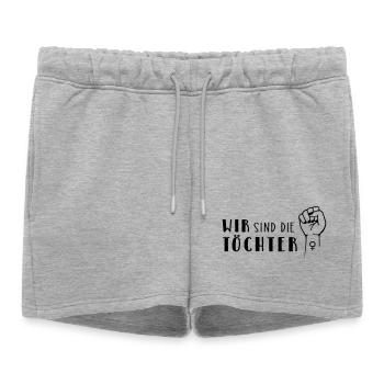 Nous sommes les filles ! - Short de survêtement femme premium - gris chiné - Devant - AI Model Female 172 light (172cm)