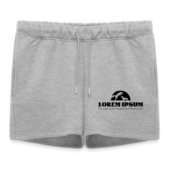 LoremIpsum – le renard brun rapide ... - Short de survêtement femme premium - gris chiné - Devant - AI Model Female 172 light (172cm)