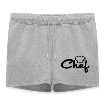 Chef de cuisine - Women’s Premium Organic Sweatshorts - heather grey - Front - AI Model Female 172 light (172cm)