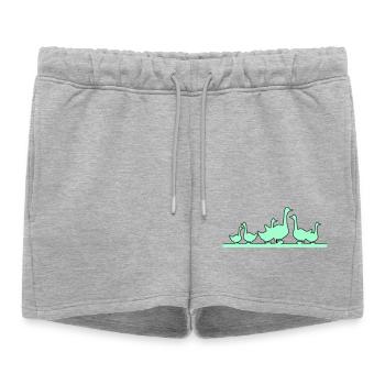 Canards Oies - Short de survêtement femme premium - gris chiné - Devant - AI Model Female 172 light (172cm)