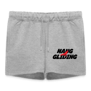 Graphisme Hang Gliding Rouge Intense - Short de survêtement femme premium - gris chiné - Devant - AI Model Female 172 light (172cm)