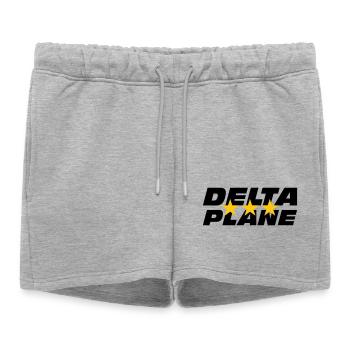 Logo Delta Plane Étoiles d'Excellence - Short de survêtement femme premium - gris chiné - Devant - AI Model Female 172 light (172cm)