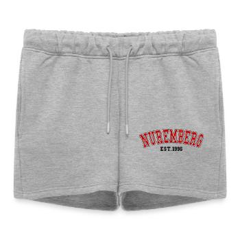 Nuremberg fondée en 1996 - Short de survêtement femme premium - gris chiné - Devant - AI Model Female 172 light (172cm)