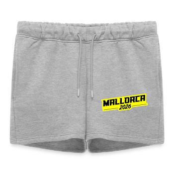 Majorque 2026 - Short de survêtement femme premium - gris chiné - Devant - AI Model Female 172 light (172cm)