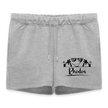 Rhodes - Women’s Premium Organic Sweatshorts - heather grey - Front - AI Model Female 172 light (172cm)