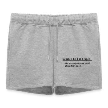 3 Questions W - Short de survêtement femme premium - gris chiné - Devant - AI Model Female 172 light (172cm)