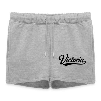 Premier nom Victoria, famille - Short de survêtement femme premium - gris chiné - Devant - AI Model Female 172 light (172cm)