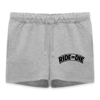 Rouler ou mourir - Short de survêtement femme premium - gris chiné - Devant - AI Model Female 172 light (172cm)