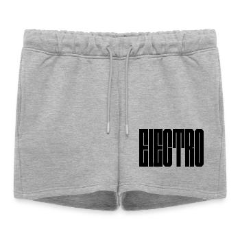 Electro music typography design - Women’s Premium Organic Sweatshorts - heather grey - Front - AI Model Female 172 light (172cm)