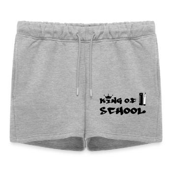 King of Recreation: Urban King of School - Women’s Premium Organic Sweatshorts - heather grey - Front - AI Model Female 172 light (172cm)