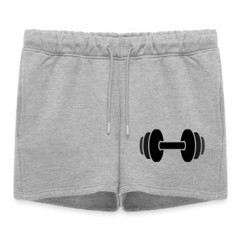 Salle de sport avec haltères - Short de survêtement femme premium - gris chiné - Devant - AI Model Female 172 light (172cm)
