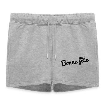 BONNE FÊTE. FÊTE DES MÈRES. FÊTE DES PÈRES. FÊTE - Short de survêtement femme premium - gris chiné - Devant - AI Model Female 172 light (172cm)