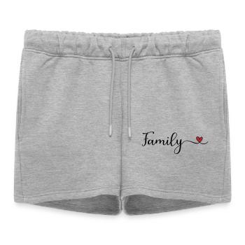 Famille - Short de survêtement femme premium - gris chiné - Devant - AI Model Female 172 light (172cm)