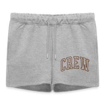 Crew Outline - Women’s Premium Organic Sweatshorts - heather grey - Front - AI Model Female 172 light (172cm)