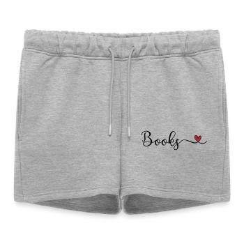 Livres - Short de survêtement femme premium - gris chiné - Devant - AI Model Female 172 light (172cm)