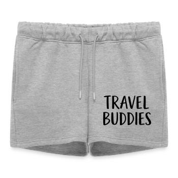 Compagnons de voyage - Short de survêtement femme premium - gris chiné - Devant - AI Model Female 172 light (172cm)
