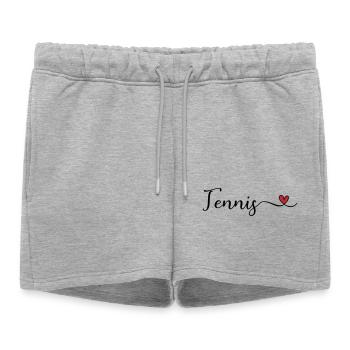 Tennis - J’aime Tennis - Short de survêtement femme premium - gris chiné - Devant - AI Model Female 172 light (172cm)