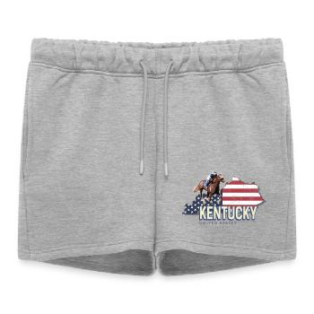 Carte des États-Unis du Kentucky Souvenir des États-Unis - Short de survêtement femme premium - gris chiné - Devant - AI Model Female 172 light (172cm)