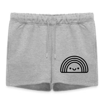 arc en ciel - Short de survêtement femme premium - gris chiné - Devant - AI Model Female 172 light (172cm)