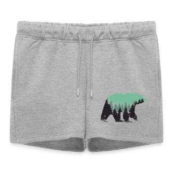 Nature de la Forêt d’Ours - Short de survêtement femme premium - gris chiné - Devant - AI Model Female 172 light (172cm)