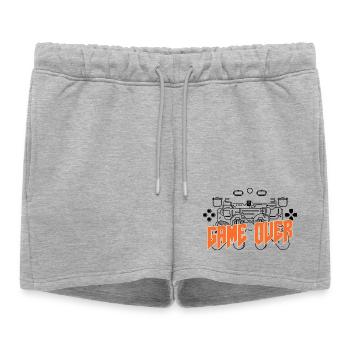 Game Over Rétro Orange Bold - Short de survêtement femme premium - gris chiné - Devant - AI Model Female 172 light (172cm)