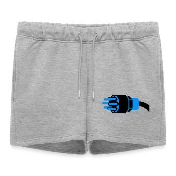 Électricien à prises à fort courant - Short de survêtement femme premium - gris chiné - Devant - AI Model Female 172 light (172cm)