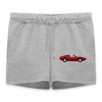 VOITURE DE SPORT ROUGE - Short de survêtement femme premium - gris chiné - Devant - AI Model Female 172 light (172cm)