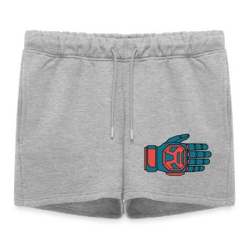 Gants de descente sûrs BMX - Short de survêtement femme premium - gris chiné - Devant - AI Model Female 172 light (172cm)