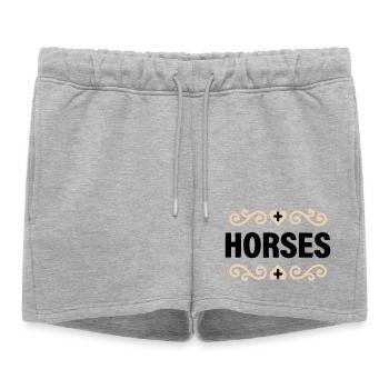 Cavaliers nobles en lettres - Short de survêtement femme premium - gris chiné - Devant - AI Model Female 172 light (172cm)