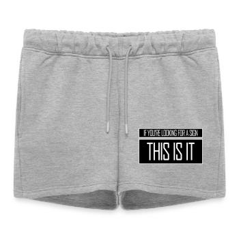 Si vous cherchez un signe c’est ça, désirez - Short de survêtement femme premium - gris chiné - Devant - AI Model Female 172 light (172cm)