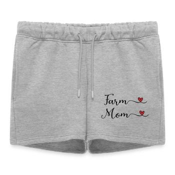 Maman de la ferme - Short de survêtement femme premium - gris chiné - Devant - AI Model Female 172 light (172cm)