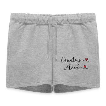 Maman de campagne - Short de survêtement femme premium - gris chiné - Devant - AI Model Female 172 light (172cm)